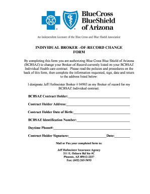 Broker-of-Record Change Form