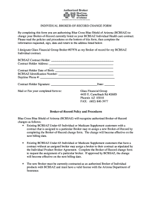 Individual Broker-of-Record Change Form