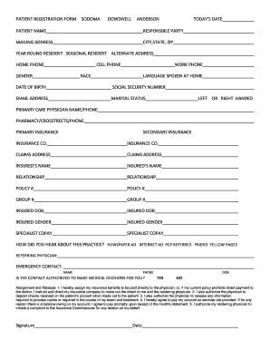 Patient Registration Form