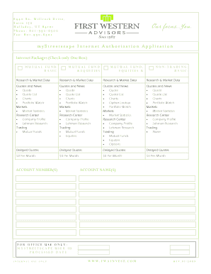 My Streetscape Internet Authorization Application