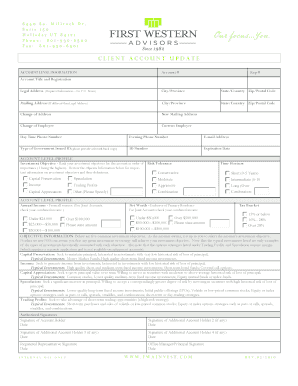 Client Account Update Form