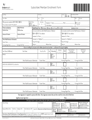 New York Health Insurance Enrollment Form