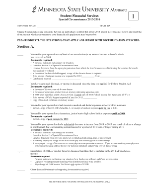 Special Circumstances Form 2015-2016