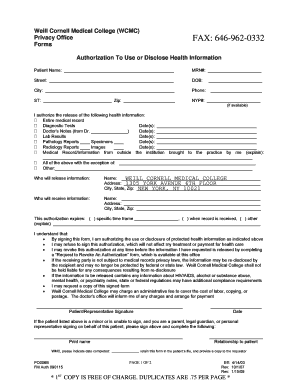 Authorization To Use or Disclose Health Information