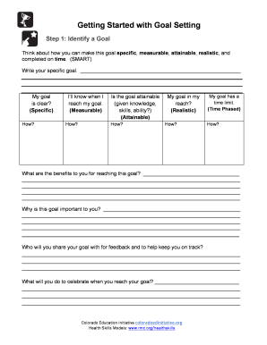 Goal Setting Worksheet