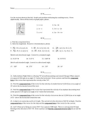 Vector Mathematics Homework Assignment
