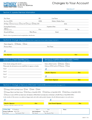 Member Account Update Form