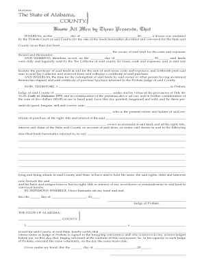 Alabama Tax Deed