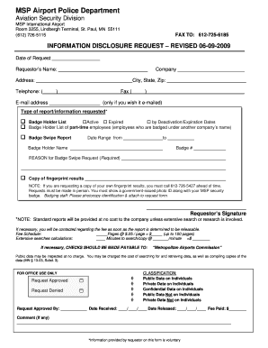 Information Disclosure Request Form