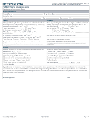 Home Insurance Questionnaire