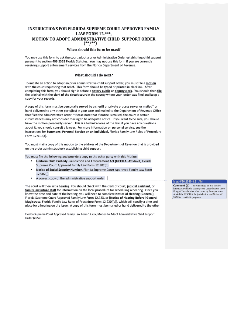 Fillable Online familylawfla FamilyLawSectionFloridaBarrulesand