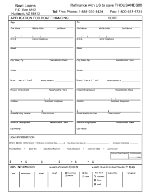 Boat Loan Application Form