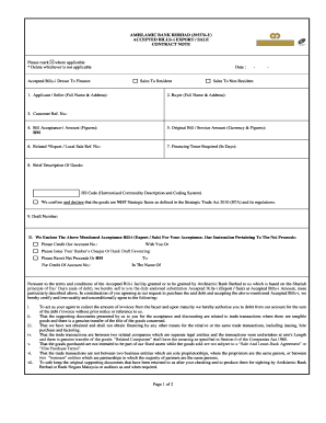 AmIslamic Bank Accepted Bills-i Export/Sale Contract Note