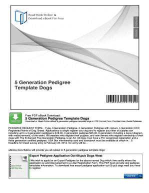 Five Generation Pedigree Chart Template