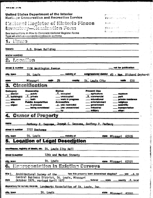 National Register of Historic Places Nomination Form