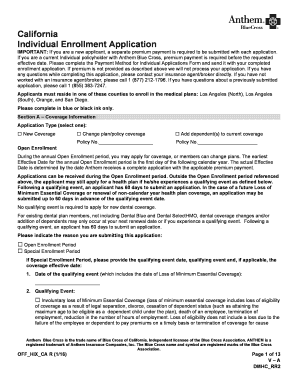 California Individual Enrollment Application