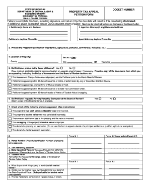 Michigan Property Tax Appeal Petition