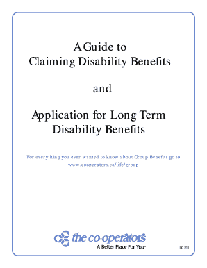 Application for Long Term Disability Benefits