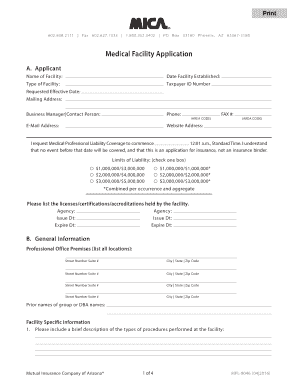 Medical Facility Application