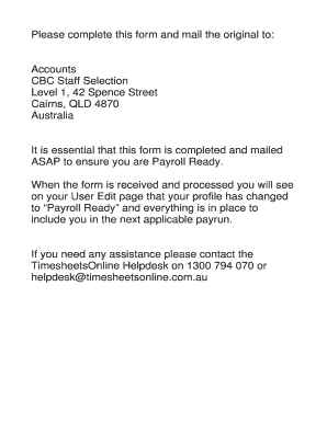 Payroll Ready Form