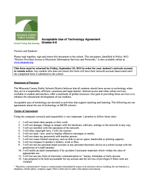 Missoula County Acceptable Use of Technology Agreement