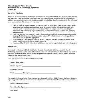Missoula County Acceptable Use of Technology Agreement
