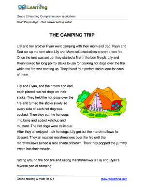 Grade 2 Reading Comprehension Worksheet