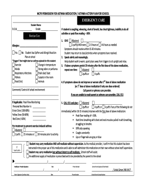 MCPS Permission for Asthma Medication