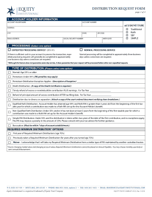 IRA Distribution Request Form