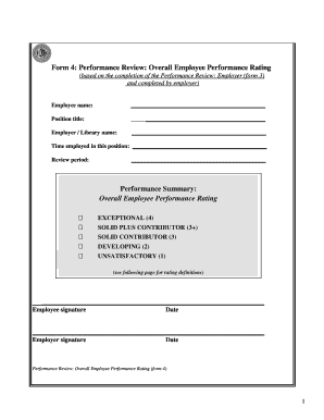 Performance Review: Overall Employee Performance Rating