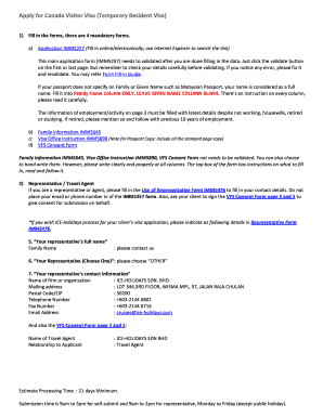 Canada Visitor Visa Application