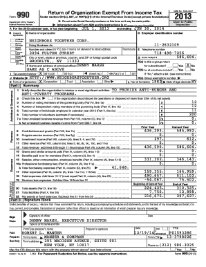 Form 990 Return of Organization Exempt From Income Tax