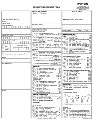 Equine Test Request Form