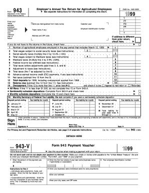 Form 943 Employer’s Annual Tax Return for Agricultural Employees