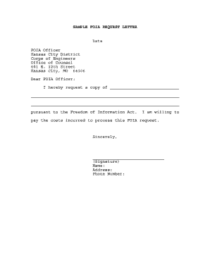 FOIA Request Letter