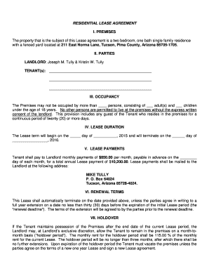 Residential Lease Agreement
