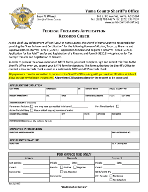 Yuma County Law Enforcement Certification Form