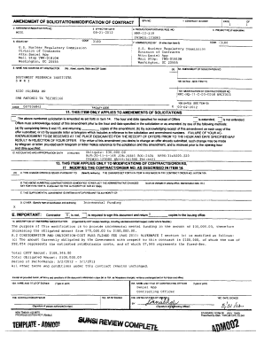 Amendment of Solicitation Modification of Contract