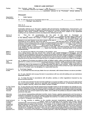 Michigan Land Contract