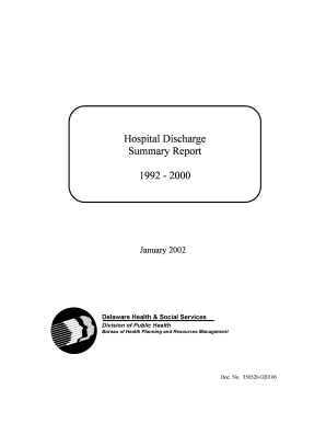 Hospital Discharge Summary Report 1992 - 2000 - dhss delaware