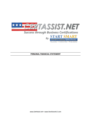 US Small Business Administration Personal Financial Statement