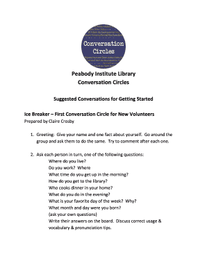 Peabody Institute Library Conversation Circles - peabodylibrary