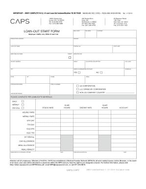 Loan-Out Start Form