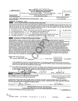 IRS Form 8879-EO Signature Authorization