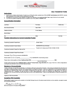 HSA Transfer Form
