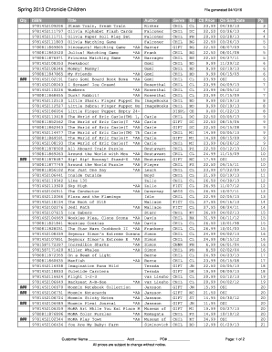 Spring 2013 Chronicle Children File