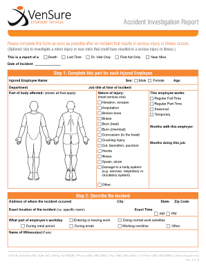 Accident Investigation Report Form