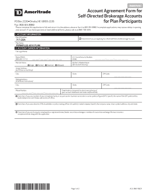 Self-Directed Brokerage Account Agreement