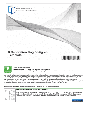 6 Generation Dog Pedigree Template