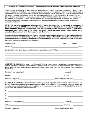 Section 8 Re-Certification by Physician